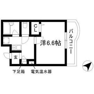 1K 間取り図