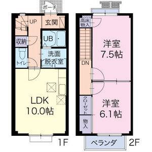 2LDK 間取り図