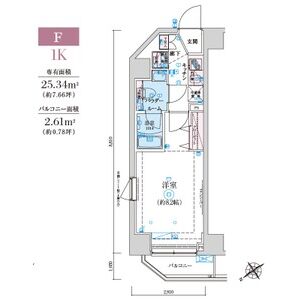 1K 間取り図