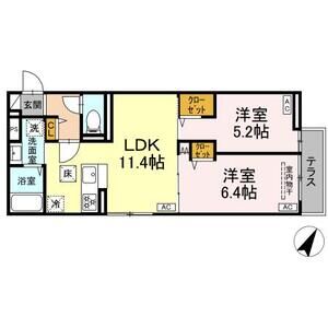2LDK 間取り図