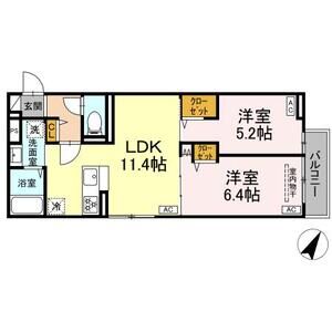 2LDK 間取り図