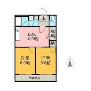2LDK 間取り図
