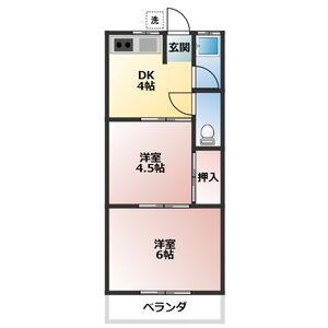 2DK 間取り図