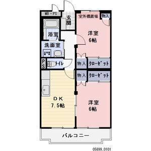 2DK 間取り図