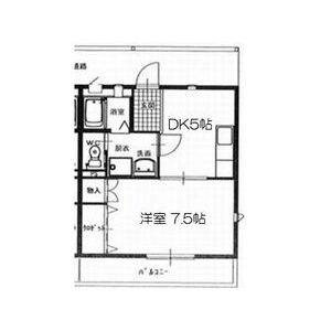 1DK 間取り図