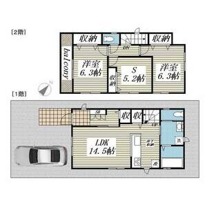 2LDK 間取り図
