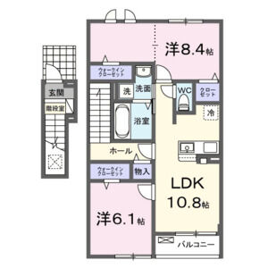 2LDK 間取り図
