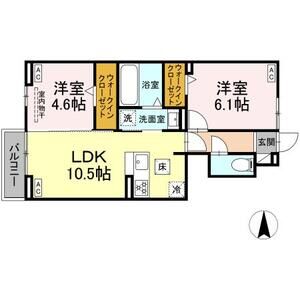 2LDK 間取り図