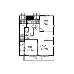 2LDK 間取り図