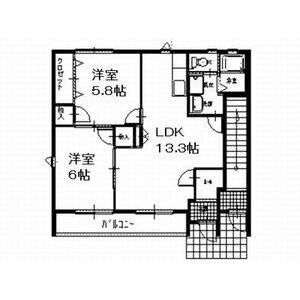 2LDK 間取り図