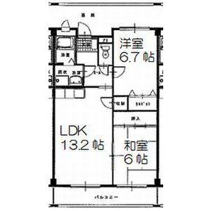 2LDK 間取り図