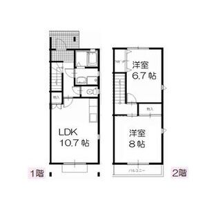 2LDK 間取り図