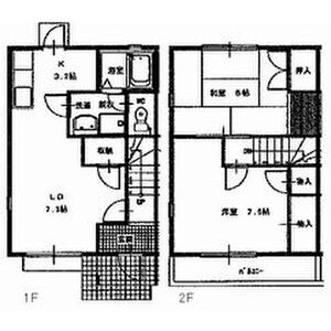 2LDK 間取り図