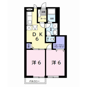 2DK 間取り図