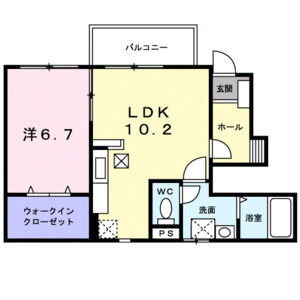 1LDK 間取り図