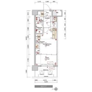 1DK 間取り図
