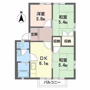 3DK 間取り図