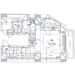 1K 間取り図