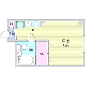 ワンルーム 間取り図