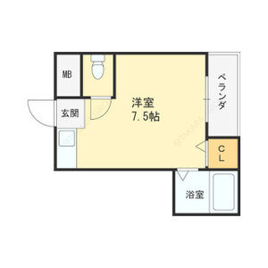ワンルーム 間取り図