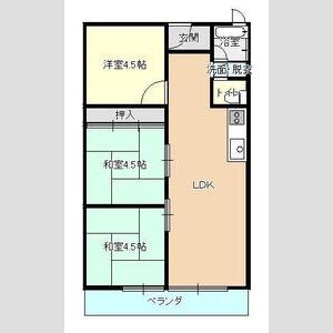 2LDK 間取り図