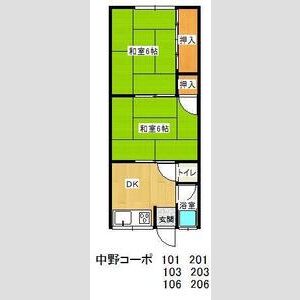 2DK 間取り図