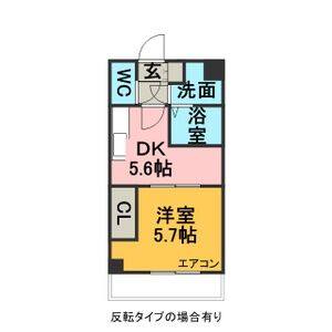 1DK 間取り図