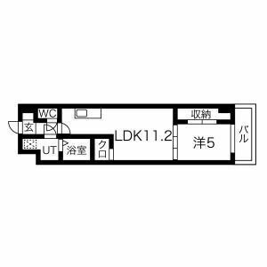 1LDK 間取り図
