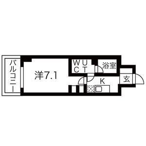 1K 間取り図