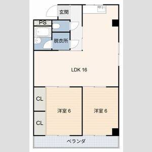 2LDK 間取り図