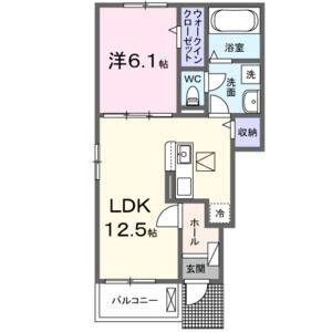 1LDK 間取り図
