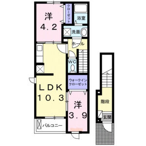 2LDK 間取り図