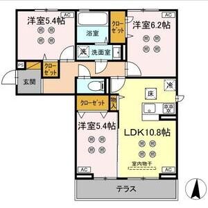3LDK 間取り図