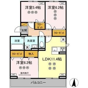 3LDK 間取り図