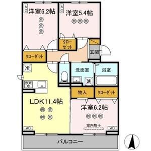 3LDK 間取り図