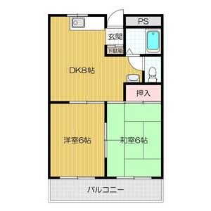 2DK 間取り図
