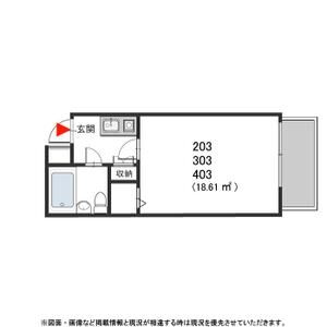 1K 間取り図