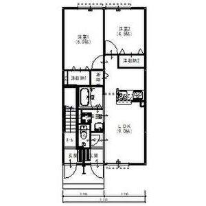 2LDK 間取り図