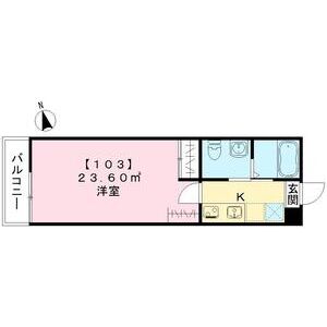 1K 間取り図