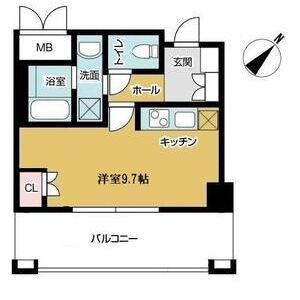 ワンルーム 間取り図