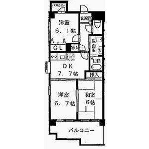 3DK 間取り図