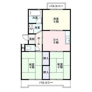 3DK 間取り図