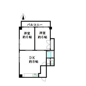 2DK 間取り図