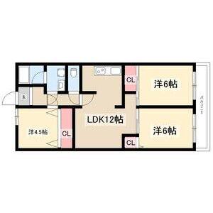3DK 間取り図