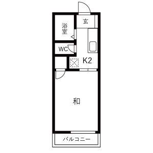 1K 間取り図