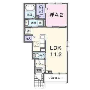 1LDK 間取り図