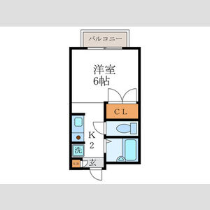 1K 間取り図