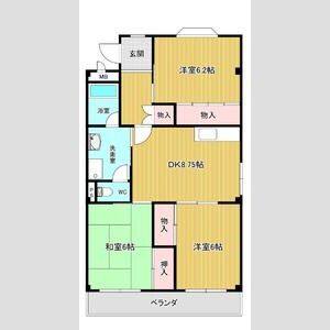 3DK 間取り図