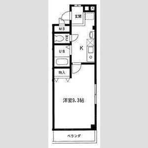 1K 間取り図