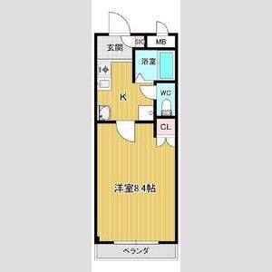 1K 間取り図